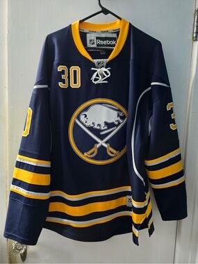 RYAN MILLER BUFFALO SABRES REEBOK RBK PREMIER JERSEY Men’s Medium